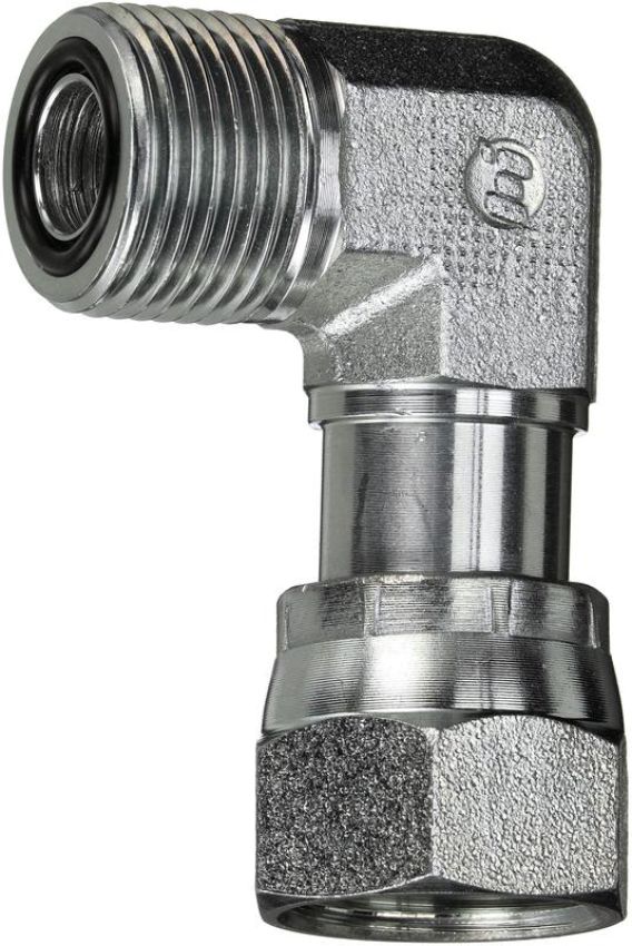 GATES G60724-1616 Male Flat-Face O-Ring to Female Flat-Face Swivel - 90 (SAE to SAE)
