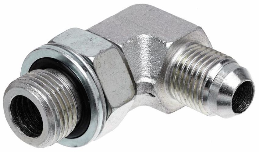 GATES G62460-1212 Male British Standard Pipe Parallel with O-Ring to Male JIC 37 Flare - 90