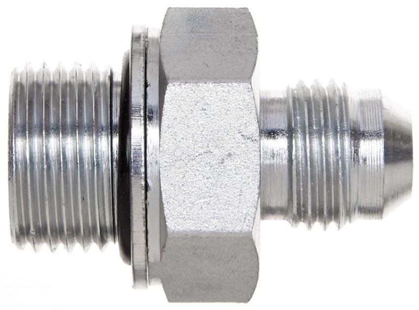 GATES G63350-0604 Male DIN 24 Cone - Light Series to Male JIC 37 Flare (Metric Conversion)
