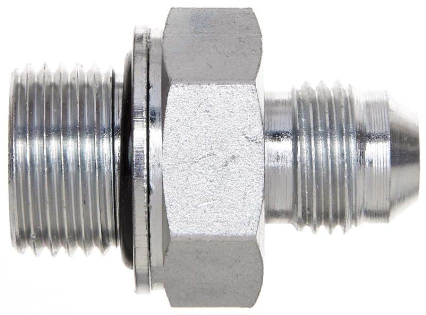 GATES G63350-0806 Male DIN 24 Cone - Light Series to Male JIC 37 Flare (Metric Conversion)