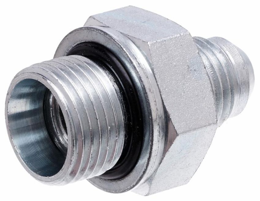 GATES G63350-1006 Male DIN 24 Cone - Light Series to Male JIC 37 Flare (Metric Conversion)