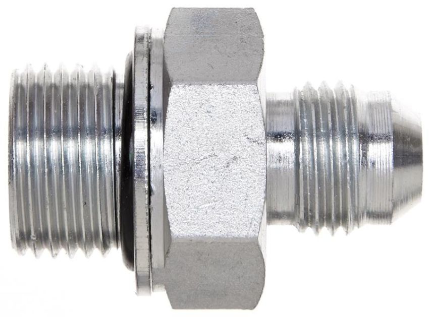 GATES G63350-1208 Male DIN 24 Cone - Light Series to Male JIC 37 Flare (Metric Conversion)