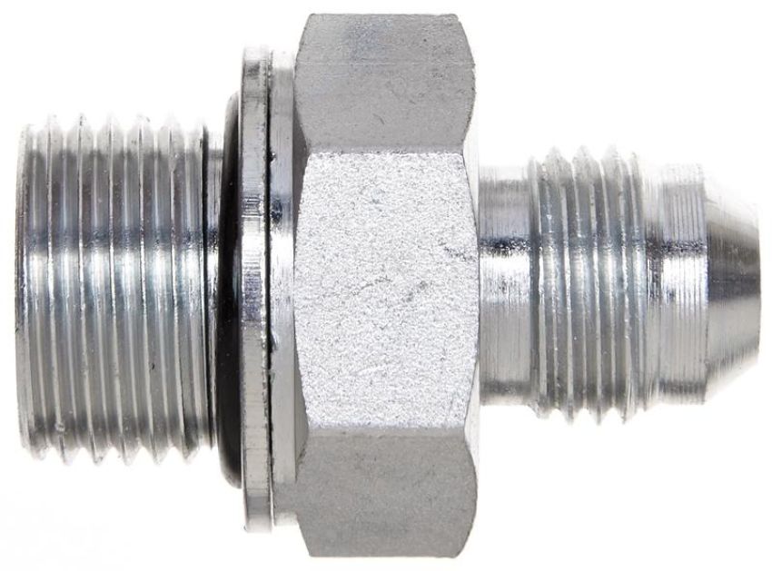 GATES G63350-1810 Male DIN 24 Cone - Light Series to Male JIC 37 Flare (Metric Conversion)