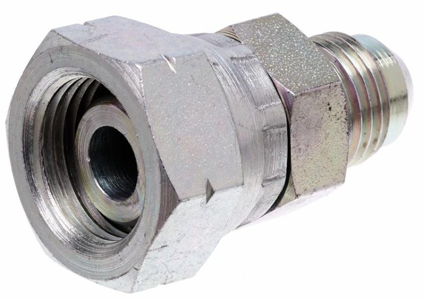 GATES G63450-2212 Female DIN 24 Cone Swivel-Light Series to Male JIC 37 Flare (Metric Conversion)