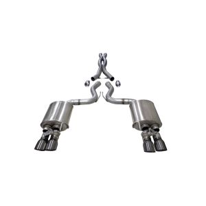 CORSA Performance 21001GNM Corsa 2018-2023 Ford Mustang GT Fastback 5.0L 3in Cat-Back System Dual Rear Exit w/ 4in GunmetalTips