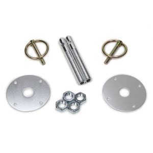 FIVESTAR FIV10001-34033 Hood Pin Kit  3/8in Alum Silver 2-pack