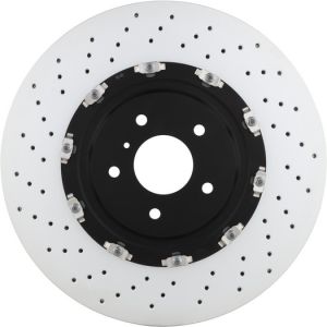 Brembo 09.A187.13 Premium Floating Two Piece UV Coated Vented Drilled And Slotted Brake Rotor