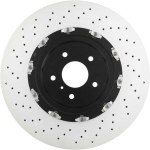 Brembo 09.B386.13 Premium Floating Two Piece UV Coated Vented Drilled And Slotted Brake Rotor