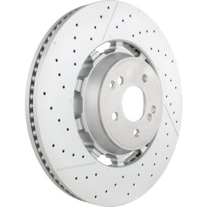 Brembo 09.C127.33 Premium Dual Cast Vented Drilled/Grooved UV Coated Brake Rotor