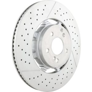 Brembo 09.C826.33 Premium Dual Cast Vented Drilled/Grooved UV Coated Brake Rotor