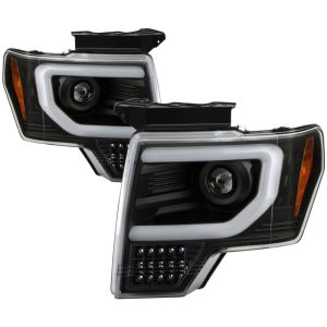 SPYDER 5087560 Light Bar Projector Headlights - Sequential Turn Signal - Black