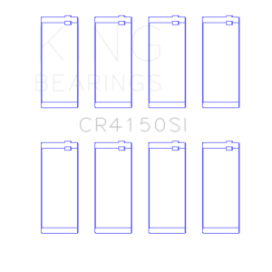 King Engine Bearings CR4150SI0.5 Ford ZETec 1.6/1.8/2.0 (Size +0.50mm) Connecting Rod Bearing Set