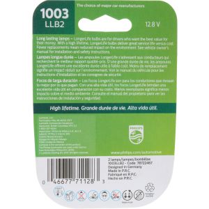 Philips 1003LLB2 Philips LongerLife Miniature 1003LL