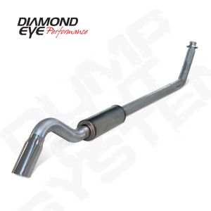 Diamond Eye Performance K4212S-TD Diamond Eye 4in SS TURBO BACK SGL DUMP OUT 98.5-02 DODGE INCLUDING TIP