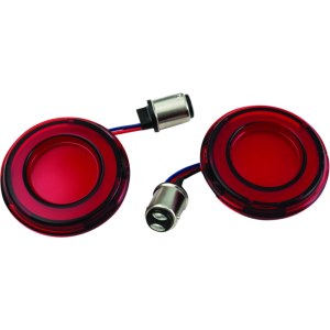 Kuryakyn 2906 Tracer L.E.D. Rear Turn Signal Insert Red Light Red Lens 1157