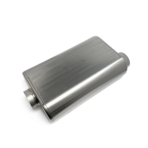 Ticon 116-07623-0210 Industries 17in Overall Length 3in Thin Oval Titanium Muffler - 3in Center In/Offset Out