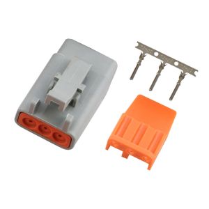 Haltech HT-031001 Male Deutsch DTM-3 Connector 7.5 Amp Plug & Pins