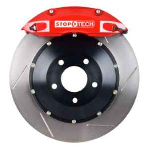 Stoptech 83.160.0047.71 08-13 BMW M3/11-12 1M Coupe Rear Red ST-40 Calipers 355x32 Slotted Rotors Pads & SS Lines