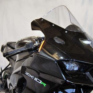 New Rage Cycles ZX10-20-MBO 20+ Kawasaki ZX-10R Mirror Block Off Plates