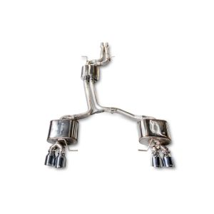 AWE Tuning 3015-42052 Audi 8R SQ5 Touring Edition Exhaust - Quad Outlet Chrome Silver Tips
