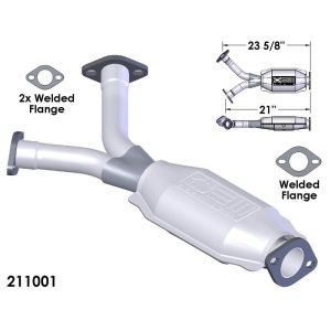 OEM Industries 211001 CATALYTIC CONVERTER AND PIPE ASSEMBLY