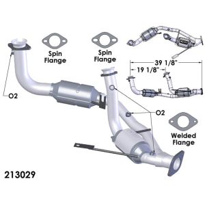 OEM Industries 213029 CATALYTIC CONVERTER AND PIPE ASSEMBLY