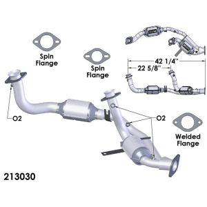 OEM Industries 213030 CATALYTIC CONVERTER AND PIPE ASSEMBLY