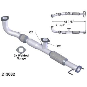 OEM Industries 213032 CATALYTIC CONVERTER AND PIPE ASSEMBLY