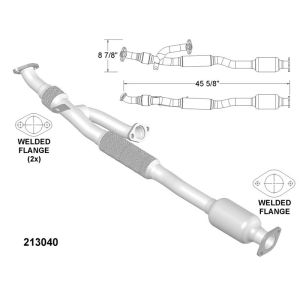 OEM Industries 213040 CATALYTIC CONVERTER AND PIPE ASSEMBLY