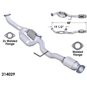 OEM Industries 214029 CATALYTIC CONVERTER AND PIPE ASSEMBLY