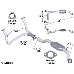 OEM Industries 214030 CATALYTIC CONVERTER AND PIPE ASSEMBLY