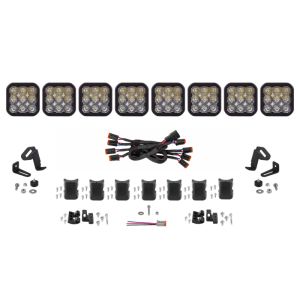 Diode Dynamics DD7214 SS5 Sport Universal CrossLink 8-Pod Lightbar - White Driving