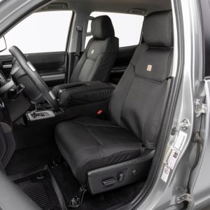 Covercraft GTC4327ABCOBK 22-24 Chevrolet Silverado Carhartt PrecisionFit Custom Front Row Seat Covers - Blk