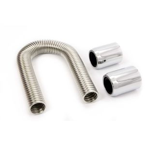 RACING POWER CO-PACKAGED RPCR7311 48in Stainless Hose Kit w/Chrome Ends