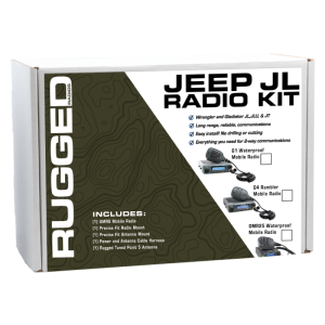Rugged Radios JP1-GMR25 Jeep Wrangler JL/JLU/Gladiator JT 2-Way GMRS Radio Kit 25 Watt - GMR25 Waterproof