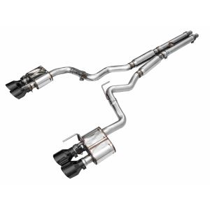 AWE Tuning 3025-43650 AWE 2024 Ford Mustang GT Fastback S650 RWD SwitchPath Catback Exhaust w/ Quad Diamond Black Tips