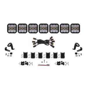 Diode Dynamics DD7246 SS5 Pro Universal CrossLink 7-Pod Lightbar - White Combo