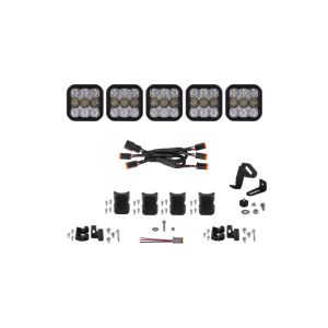 Diode Dynamics DD7242 SS5 Pro Universal CrossLink 5-Pod Lightbar - White Combo