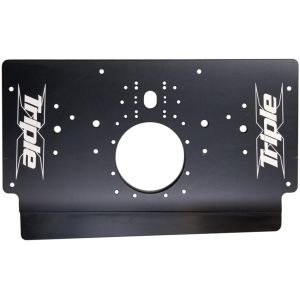 TRIPLE X RACE COMPONENTS TXRSC-EG-0231BLK Sprint Car Rear Motor Plate Long Black