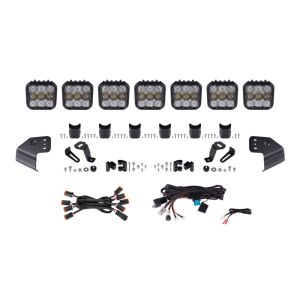 Diode Dynamics DD7264 Bronco SS5 Pro CrossLink Windshield - White Combo Lightbar Kit