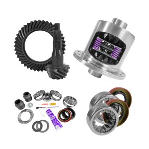 Yukon Gear & Axle YGK2097 Yukon 9.75in Ford 3.55 Rear Ring & Pinion Install Kit 34 Spline Positraction 2.99in Axle Bearing