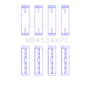 King Nissan VR38DETT (Size .026) pMaxKote Performance Main Bearing Set