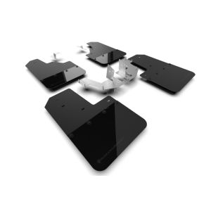 Rally Armor MF85-NO-PL-MBK Black Mud Flap/Metallic Black Logo