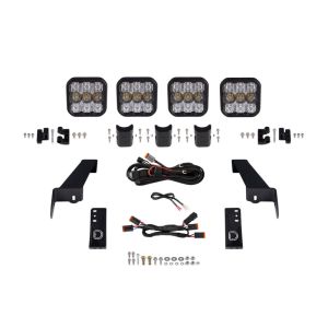 Diode Dynamics DD7268 Jeep JL SS5 4-Pod CrossLink Grille Lightbar Kit Pro - White Combo