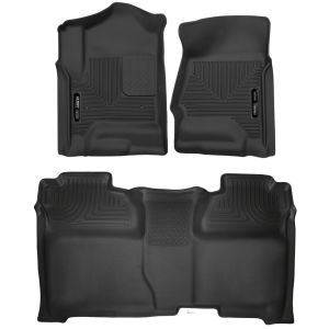 Husky Liners 14-18 Chevrolet Silverado 1500 Front & 2nd Seat X-Act Contour Floor Liners - Black