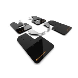 Rally Armor MF85-RB-ST-COR Black Mud Flap/Cy Orange Logo