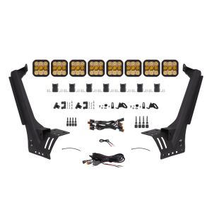 Diode Dynamics DD6822 Jeep JL SS5 Sport CrossLink Windshield - Yellow Combo Lightbar Kit