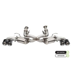 CORSA Performance 21100CF Corsa 2020-2024 Chevrolet Corvette C8 RWD 3in Valved Cat-Back w/ 4.5in Carbon Fiber Polished Tips