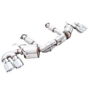 AWE Tuning 3015-42151 2020 Chevrolet Corvette (C8) Touring Edition Exhaust - Quad Chrome Silver Tips