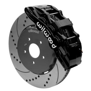 Wilwood 140-15743-D SX6R Front Brake Kit 15in SRP Slotted/Drilled Black w/ Lines 14+ Chevy Corvette C7